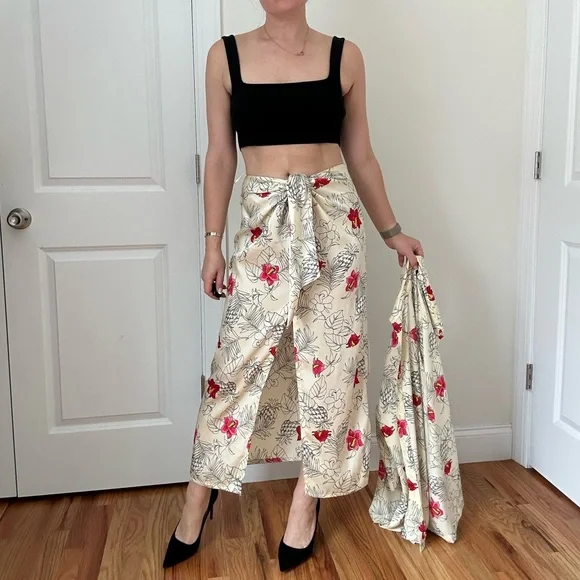 Zara Tropical Printed Skirt Set - Picture 6 of 12